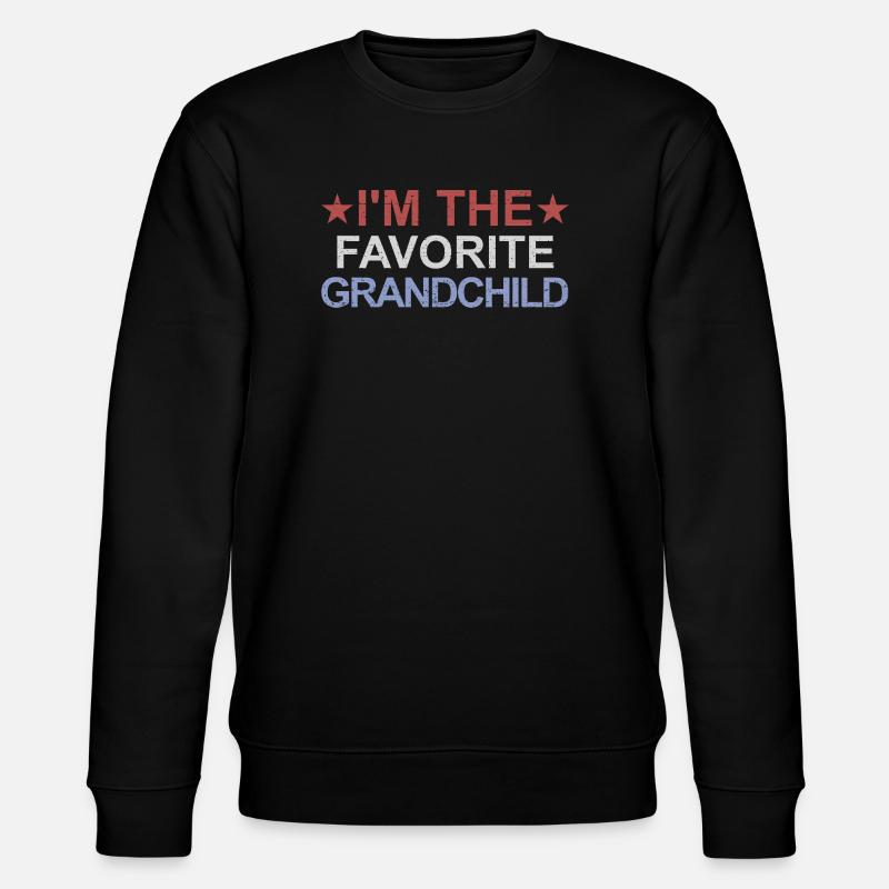 Ich bin das Lieblingsenkelkind - Stanley/Stella Unisex Bio-Sweatshirt CHANGER  - Schwarz
