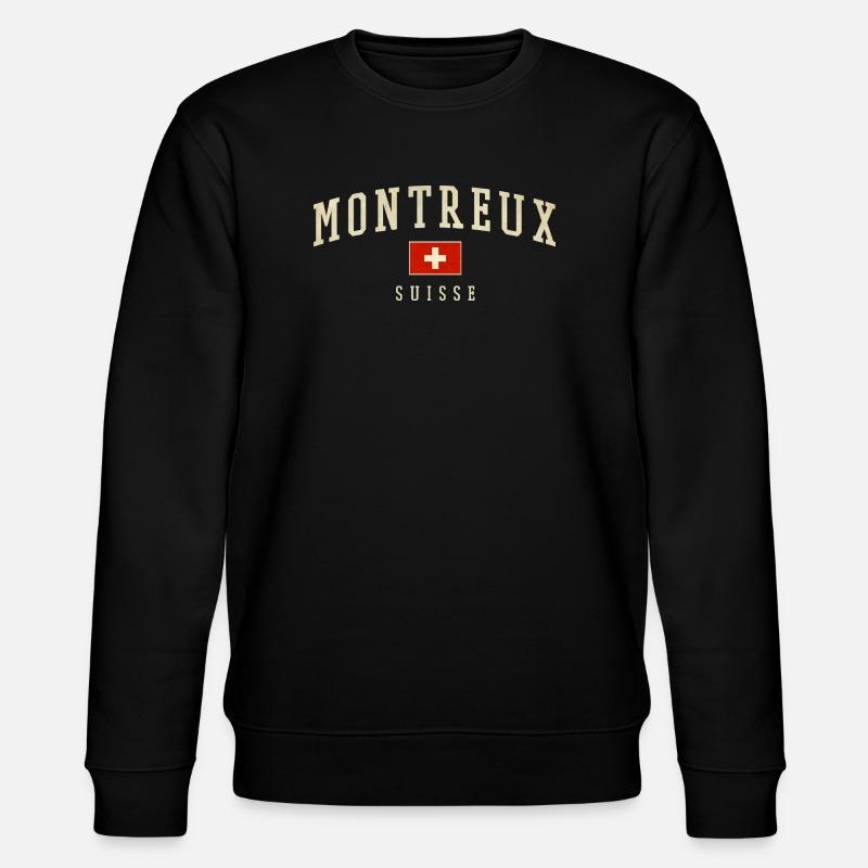 Emblème Montreux Suisse Rétro - Sweat bio CHANGER Stanley/Stella Unisexe - noir