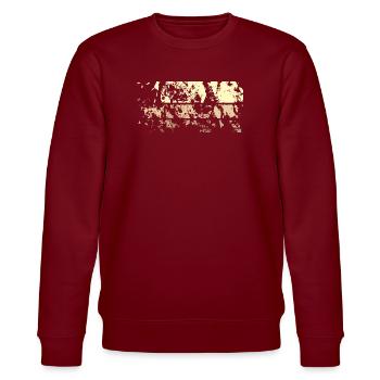 Background Abstract - Stanley/Stella CHANGER Unisex Organic Sweatshirt - burgundy - Front - Nik (191cm) & Marisol (170cm)