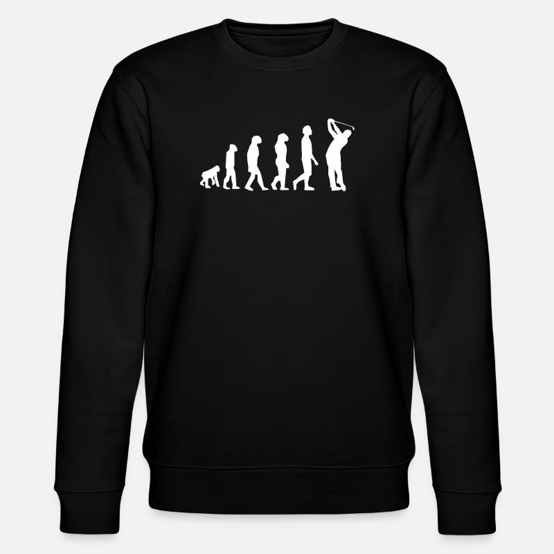 Entwicklung des Golfschwungs - Stanley/Stella Unisex Bio-Sweatshirt CHANGER - Schwarz