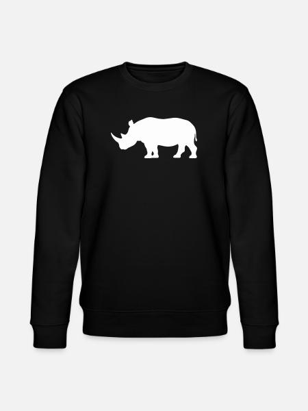 Rhino Silhouette Minimalist - Stanley/Stella Unisex Bio-Sweatshirt CHANGER - Schwarz
