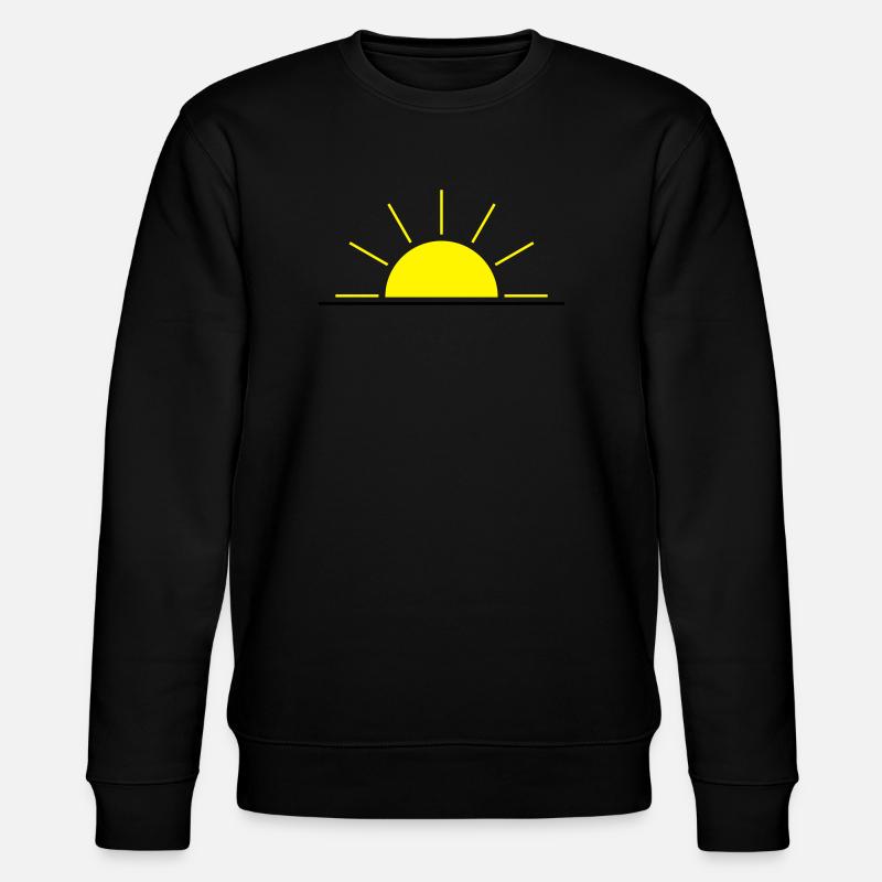Sonnenaufgang oder Sonnenuntergang gelb - Stanley/Stella Unisex Bio-Sweatshirt CHANGER  - Schwarz