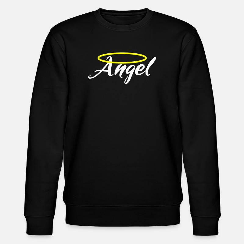Ich bin ein Engel - Angel - Stanley/Stella Unisex Bio-Sweatshirt CHANGER  - Schwarz