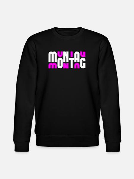 Monday White/Pink - Stanley/Stella CHANGER Unisex Organic Sweatshirt - black