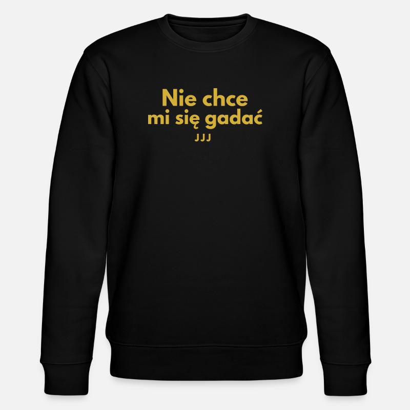 Ich will nicht reden – JJJ - Stanley/Stella Unisex Bio-Sweatshirt CHANGER  - Schwarz