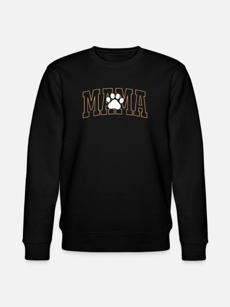 Mom with paw print - Stanley/Stella CHANGER Unisex Organic Sweatshirt - black
