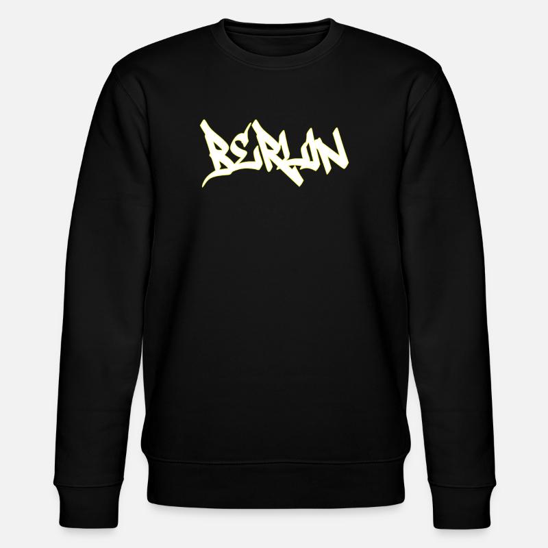 Lettrage marron graffiti de Berlin - Sweat bio CHANGER Stanley/Stella Unisexe - noir
