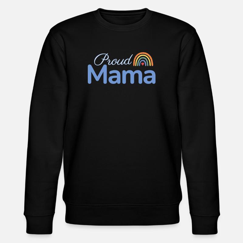 Proud Mama Regenbogen - Stanley/Stella Unisex Bio-Sweatshirt CHANGER - Schwarz