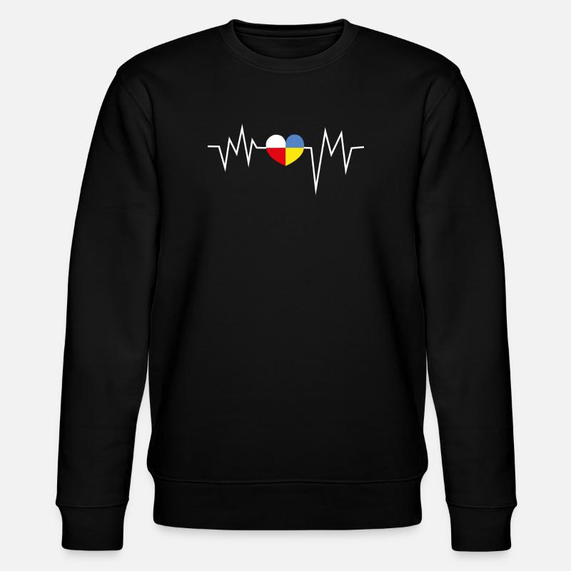 Heartbeat Polen Ukraine - Stanley/Stella Unisex Bio-Sweatshirt CHANGER - Schwarz
