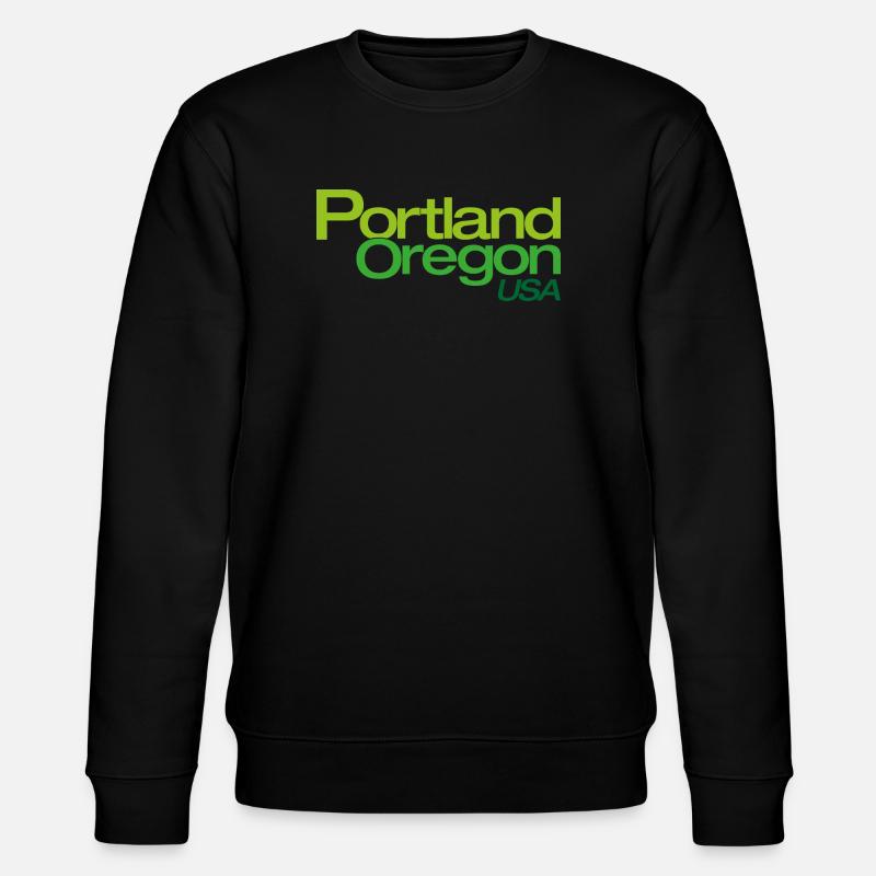 Portland Gradient Stadtlogo - Stanley/Stella Unisex Bio-Sweatshirt CHANGER  - Schwarz