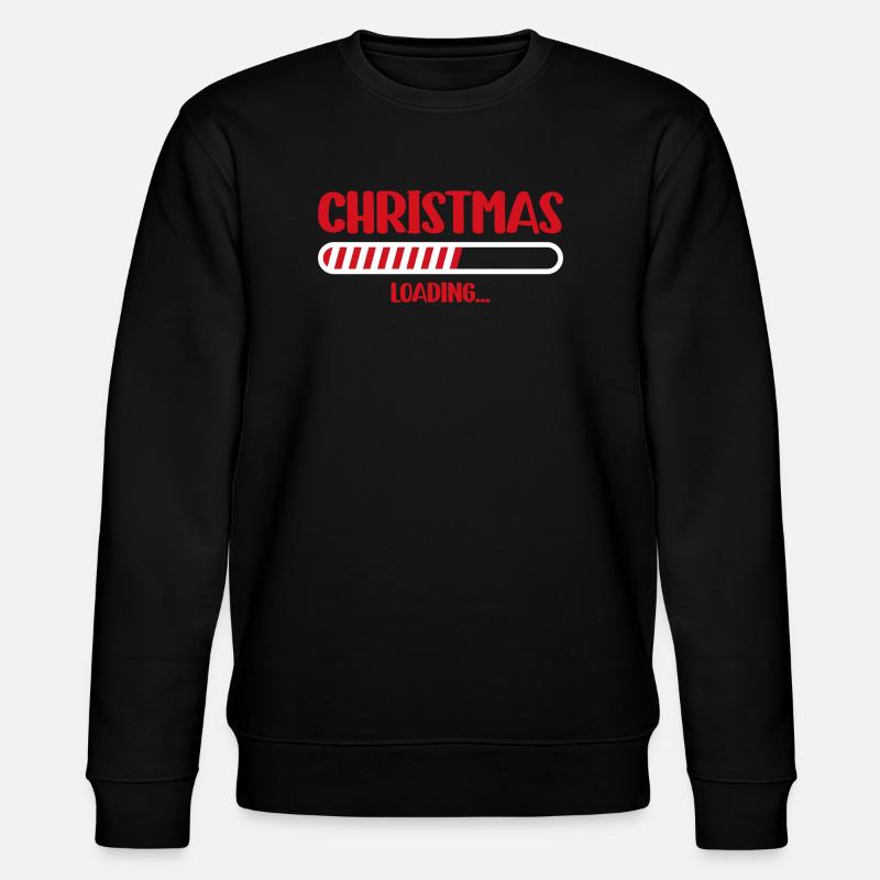 Christmas Loading Progress Bar - Stanley/Stella CHANGER Unisex Organic Sweatshirt - black