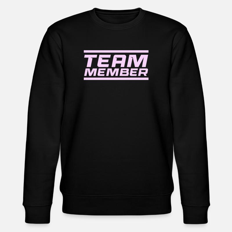 Team Member Schriftzug Lavendel - Stanley/Stella Unisex Bio-Sweatshirt CHANGER  - Schwarz