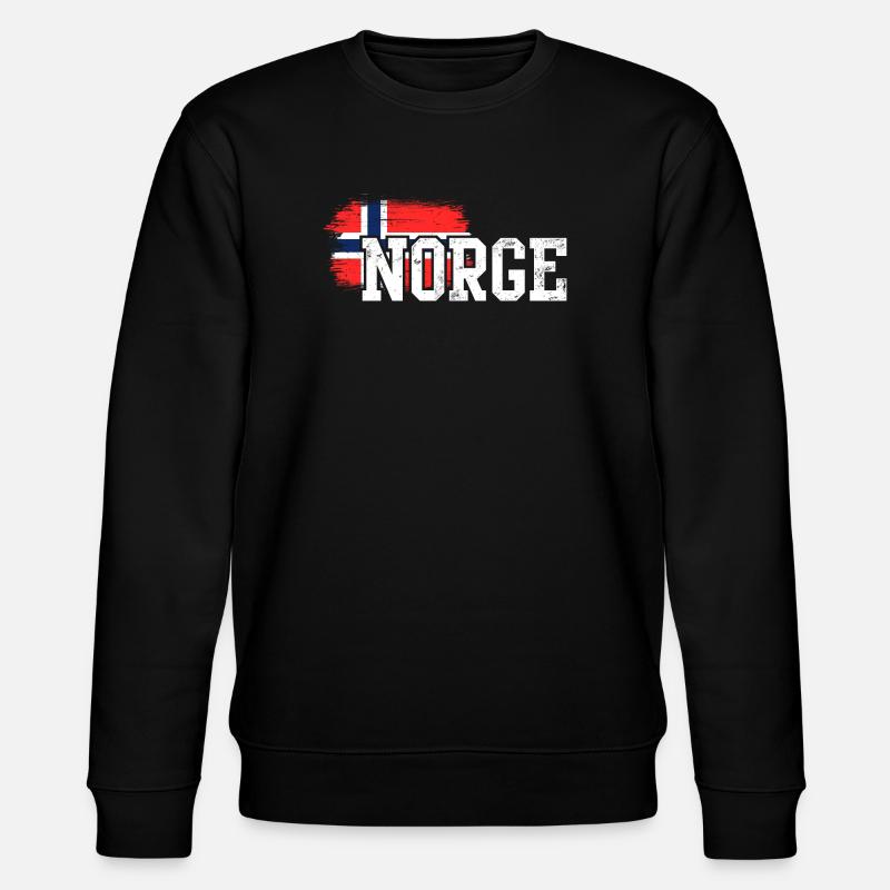 Norge Flag Splash Bold - Stanley/Stella Unisex Bio-Sweatshirt CHANGER  - Schwarz