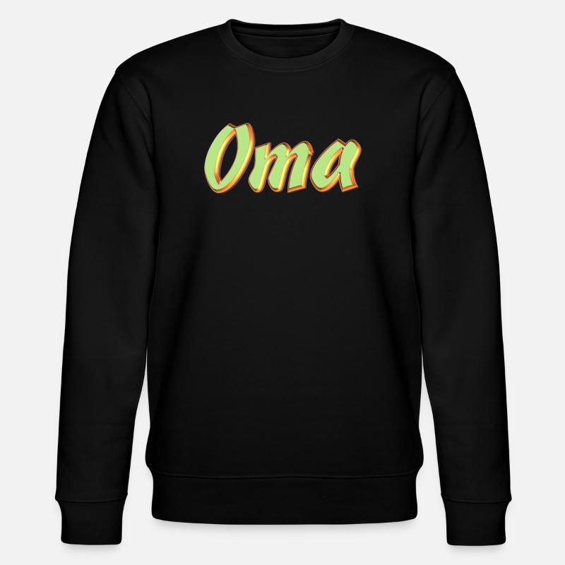 Kosename Oma 3DStyle - Stanley/Stella Unisex Bio-Sweatshirt CHANGER  - Schwarz