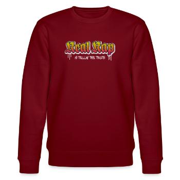Real Rap - Stanley/Stella Unisex Bio-Sweatshirt CHANGER  - Burgunderrot - Vorne - Nik (191cm) & Marisol (170cm)