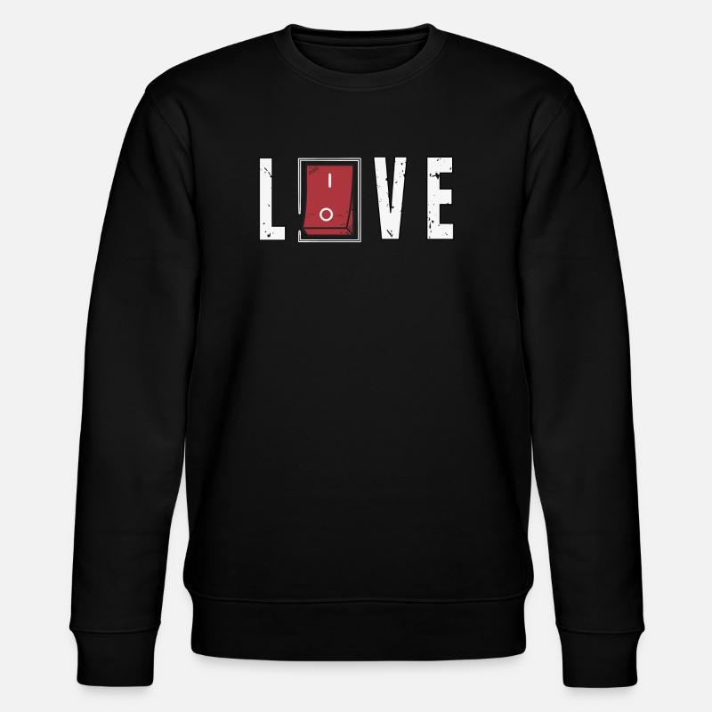Liebe erwidert - Stanley/Stella Unisex Bio-Sweatshirt CHANGER  - Schwarz