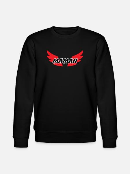 Maman d'Amour - Mother's Day - Stanley/Stella CHANGER Unisex Organic Sweatshirt - black