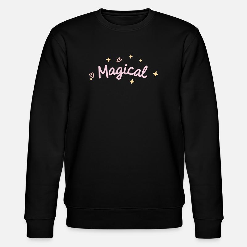 Pastel Magic and Sparkles - Stanley/Stella CHANGER Unisex Organic Sweatshirt - black