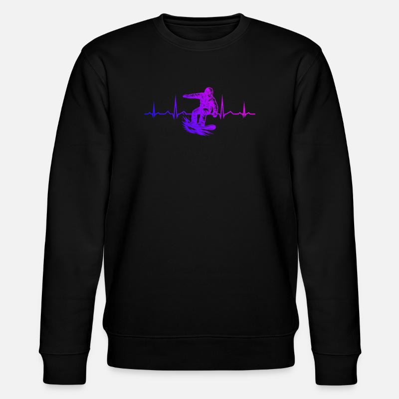 Kurz und klar Snowboard - Stanley/Stella Unisex Bio-Sweatshirt CHANGER  - Schwarz