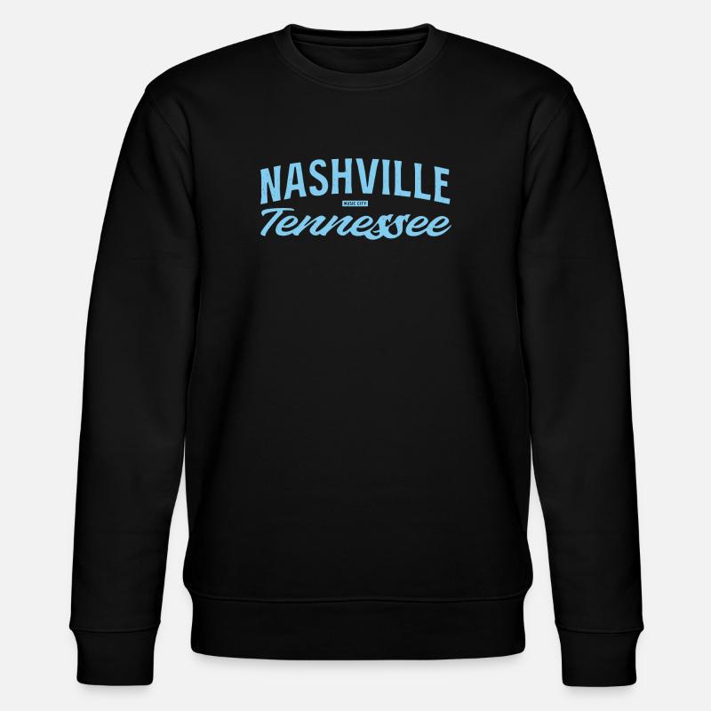 Nashville Script Blau - Stanley/Stella Unisex Bio-Sweatshirt CHANGER  - Schwarz