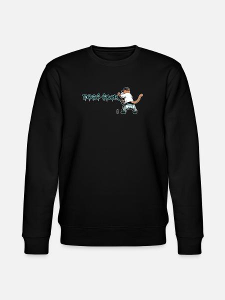 Cat Graffiti Dogs Suck - Stanley/Stella CHANGER Unisex Organic Sweatshirt - black