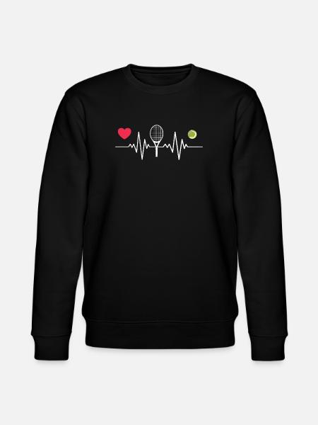 Tennis is My Heartbeat - Stanley/Stella CHANGER Unisex Organic Sweatshirt - black
