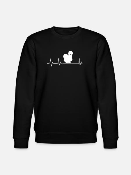 Heartline silk hen - Stanley/Stella CHANGER Unisex Organic Sweatshirt - black