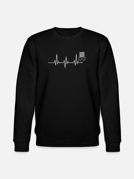 Heartbeat Impression 3D drôle TShirt Design - Sweat bio CHANGER Stanley/Stella Unisexe - noir