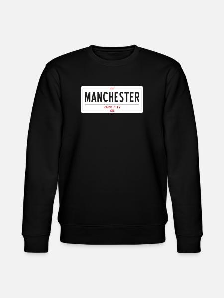 Manchester town sign - Stanley/Stella CHANGER Unisex Organic Sweatshirt - black