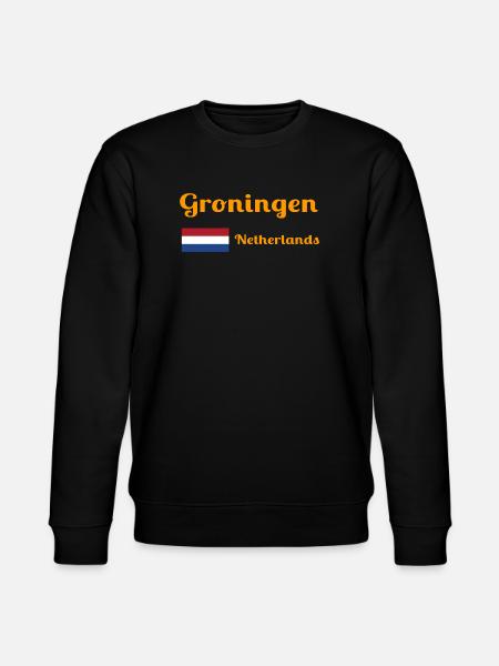 Groningen Netherlands - Stylish prints - Stanley/Stella CHANGER Unisex Organic Sweatshirt - black