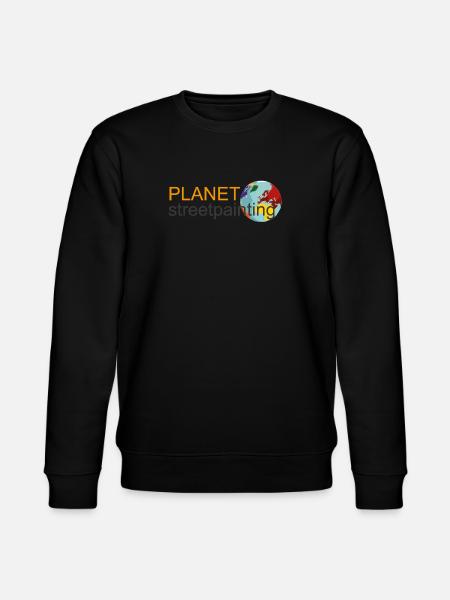 Planet logo wit - Stanley/Stella CHANGER Unisex Organic Sweatshirt - black