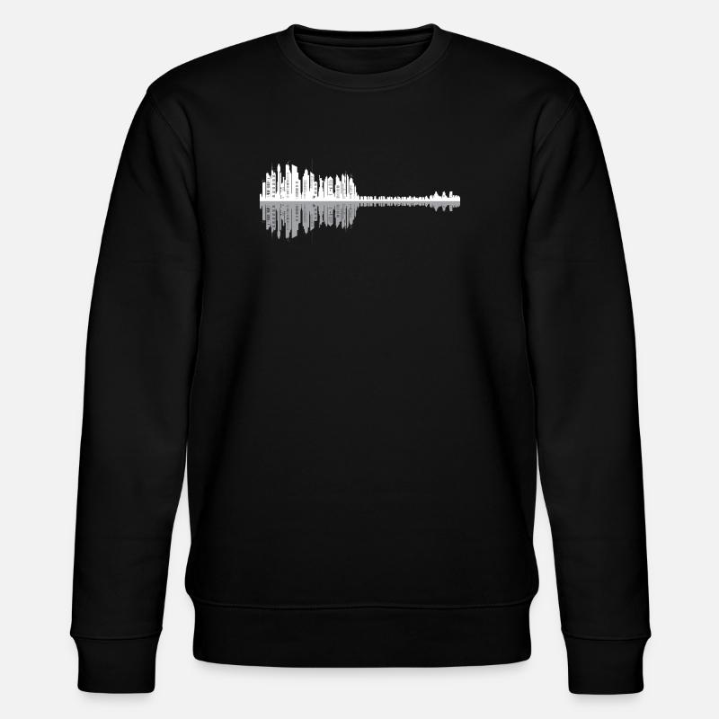 Urban Guitar Skyline - Stanley/Stella CHANGER Unisex Organic Sweatshirt - black