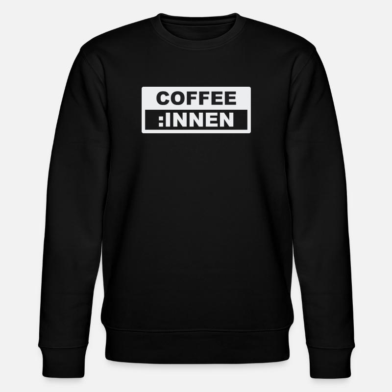 KAFFEE INNEN - Stanley/Stella Unisex Bio-Sweatshirt CHANGER  - Schwarz