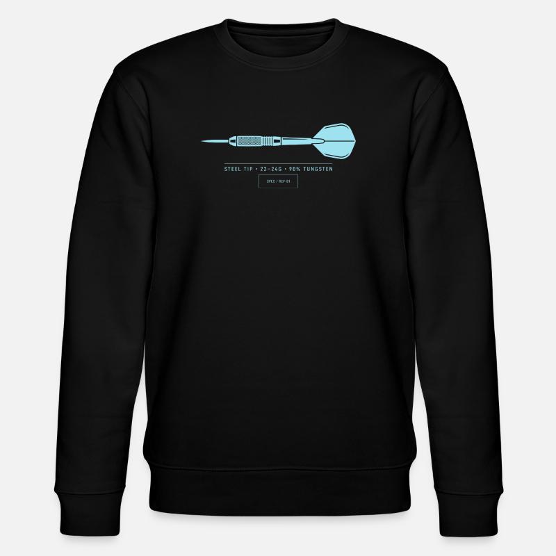 Dart Illustration Technical Blueprint Dart - Stanley/Stella CHANGER Unisex Organic Sweatshirt - black