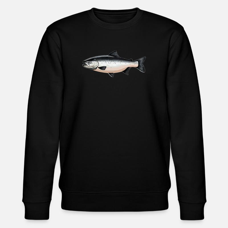 Lachse Lachs - Stanley/Stella Unisex Bio-Sweatshirt CHANGER  - Schwarz