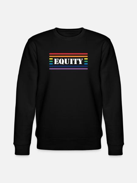 Fairness Rainbow Lettering - Stanley/Stella CHANGER Unisex Organic Sweatshirt - black