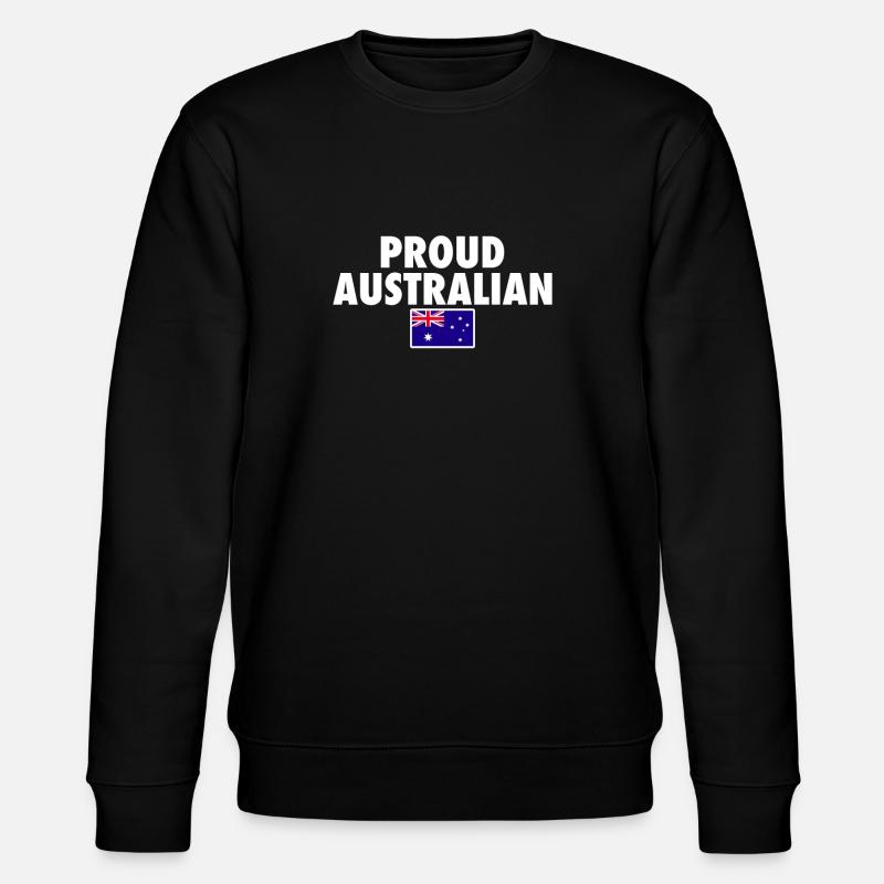 Proud Australian Australian Australian Flag - Stanley/Stella CHANGER Unisex Organic Sweatshirt - black