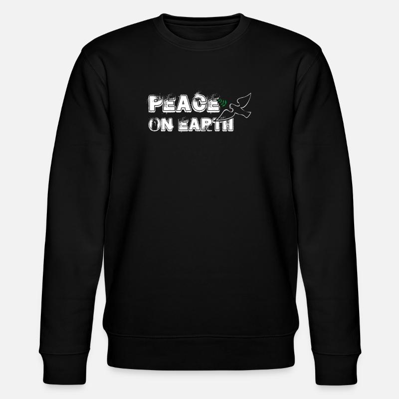 Peace on Earth | with Bird - Stanley/Stella Unisex Bio-Sweatshirt CHANGER  - Schwarz
