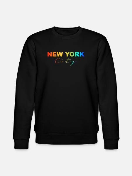 New York City Rainbow - Stanley/Stella CHANGER Unisex Organic Sweatshirt - black