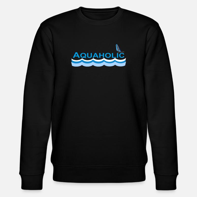 AQUAHOLIC - Stanley/Stella Unisex Bio-Sweatshirt CHANGER  - Schwarz