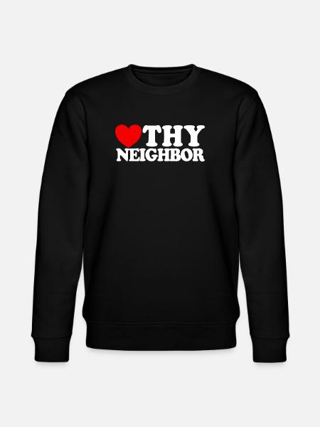 Elsk din næste – Kristen tro – Jesus - Stanley/Stella økologisk unisex-sweatshirt CHANGER - sort