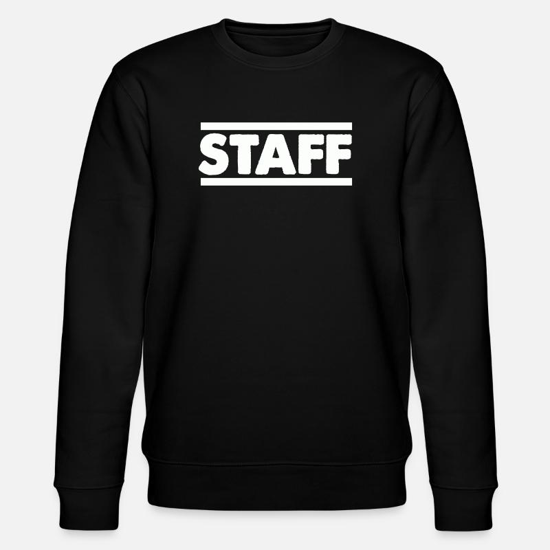 Staff Lettering Bold Contrast - Stanley/Stella CHANGER Unisex Organic Sweatshirt - black