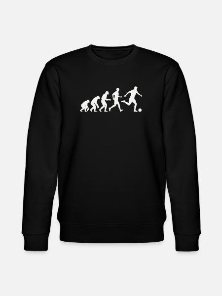 Fußball Evolution Silhouette Fußballer Entwicklung - Stanley/Stella Unisex Bio-Sweatshirt CHANGER - Schwarz