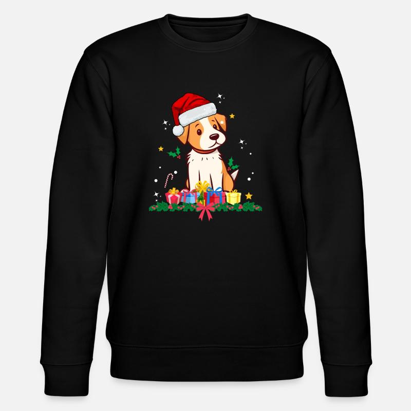 Hunde-Weihnachten - Stanley/Stella Unisex Bio-Sweatshirt CHANGER  - Schwarz