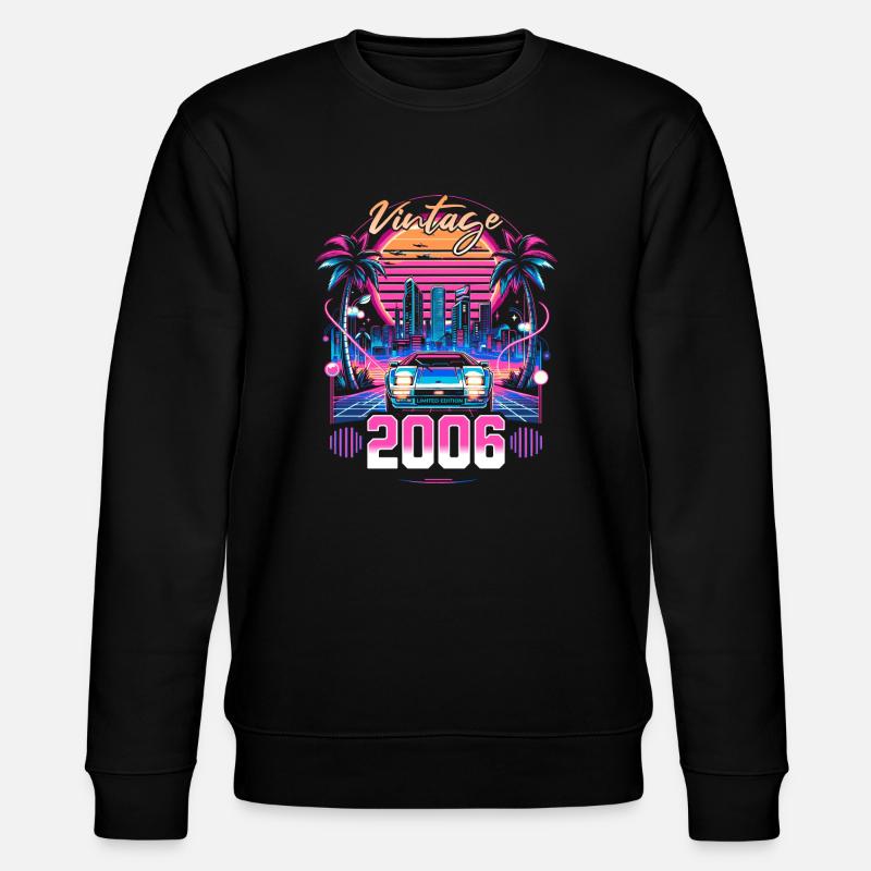 Synthwave Retro 18eme Anniversaire 2006 - Sweat bio CHANGER Stanley/Stella Unisexe - noir