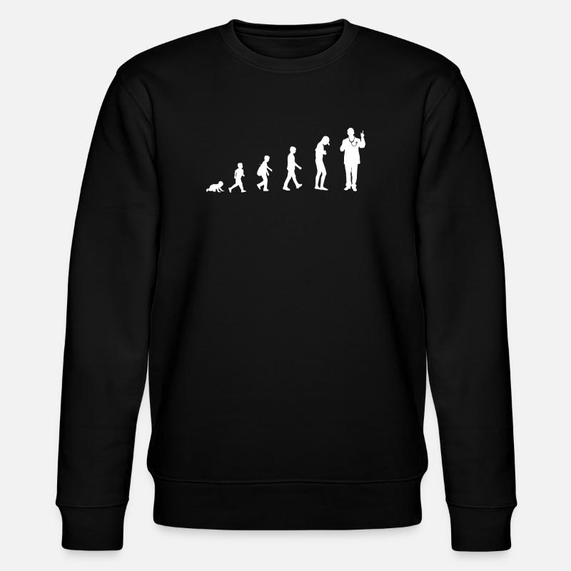Evolution vom Baby zum Arzt - Stanley/Stella Unisex Bio-Sweatshirt CHANGER  - Schwarz