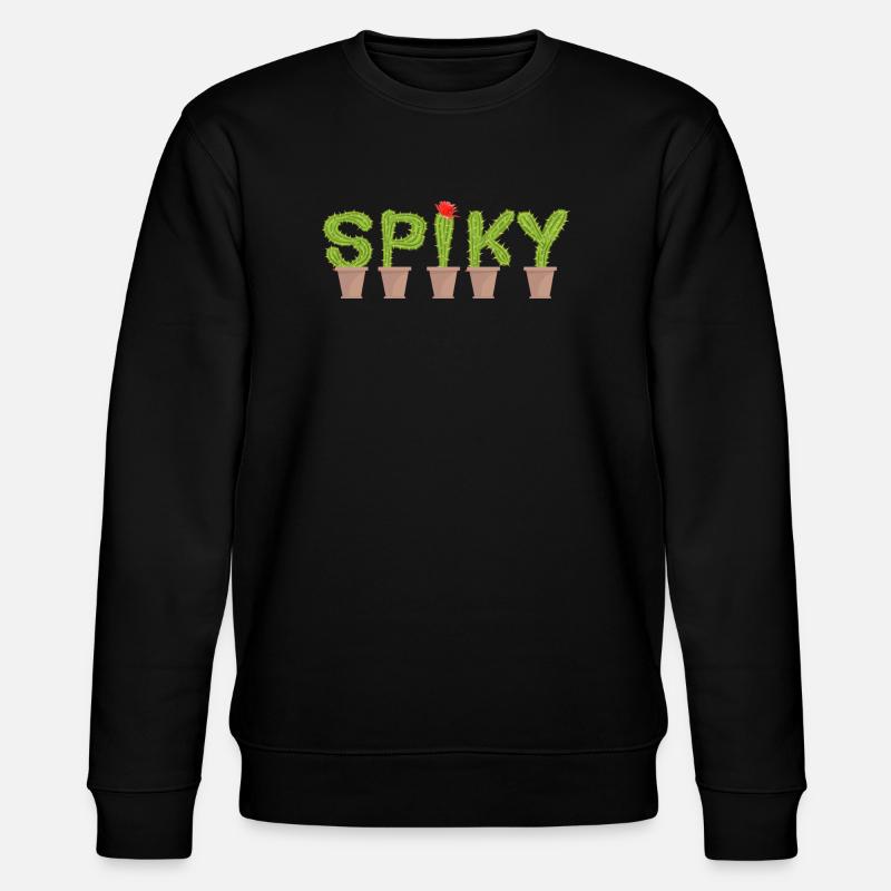 Spiky Cactus - Cactus Tea - Stanley/Stella CHANGER Unisex Organic Sweatshirt - black