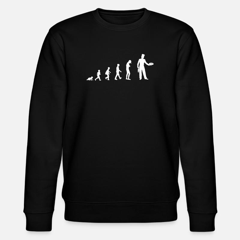 Evolution zum Bäcker - Stanley/Stella Unisex Bio-Sweatshirt CHANGER  - Schwarz