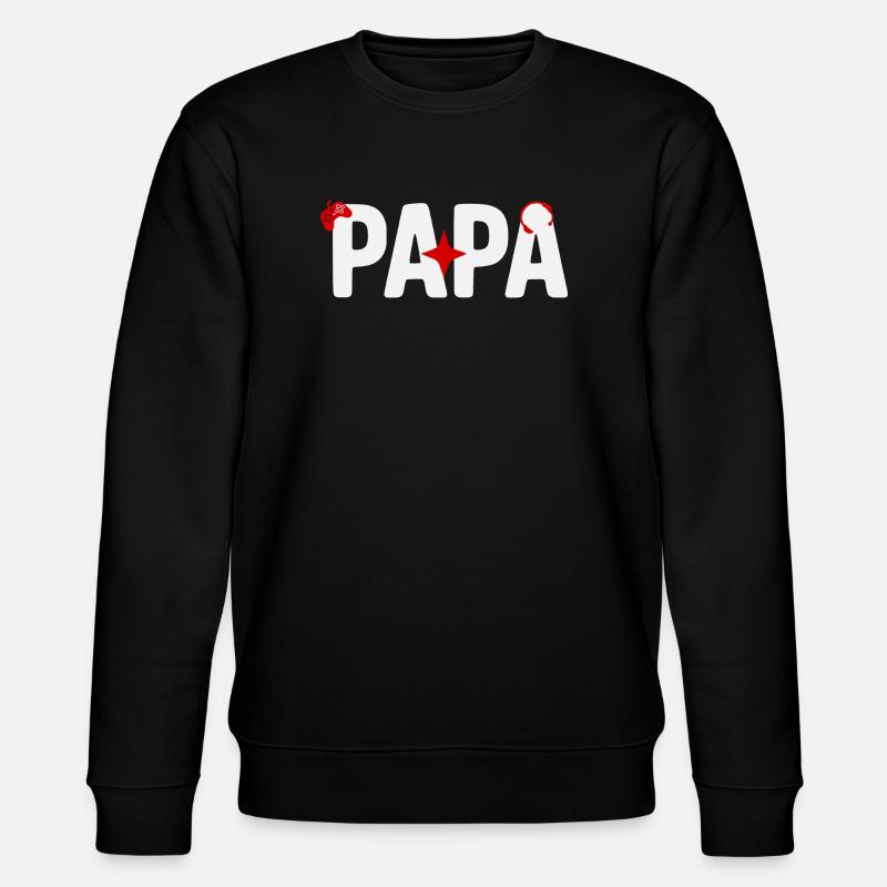 Papa Gamer mit Controller - Stanley/Stella Unisex Bio-Sweatshirt CHANGER  - Schwarz