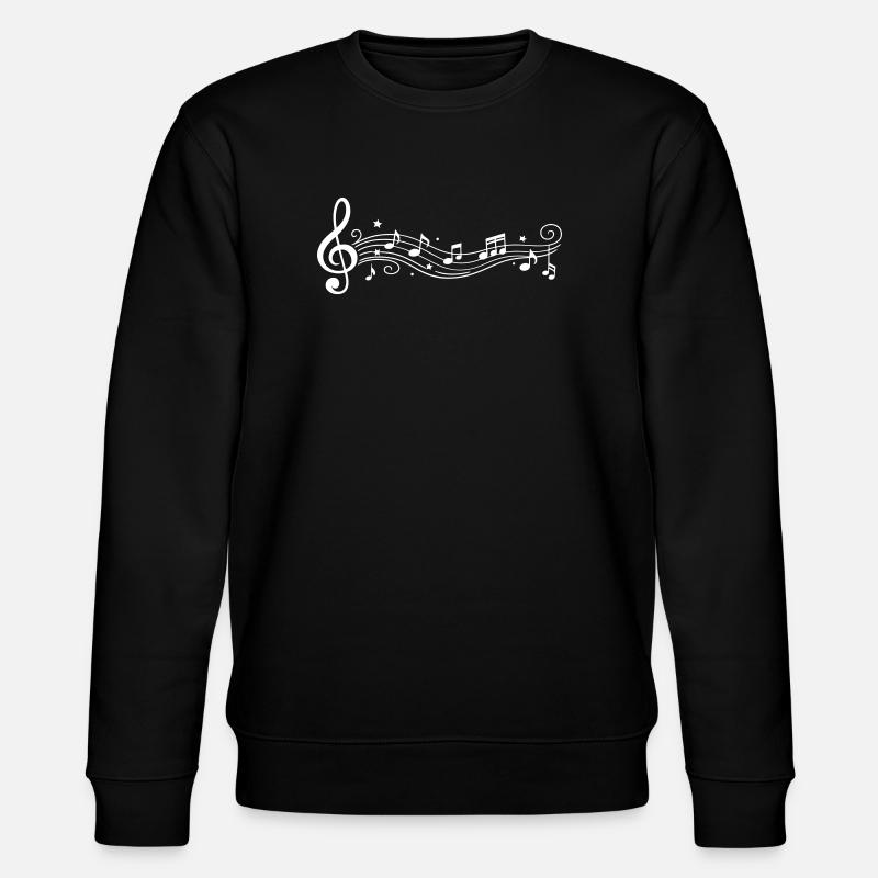 Musical Notes Melody Clefs - Stanley/Stella CHANGER Unisex Organic Sweatshirt - black